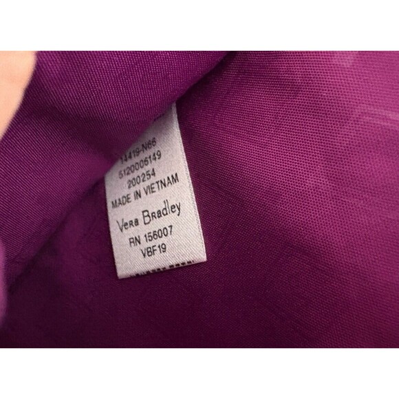 Vera Bradley Painted Paisley Tri-Fold Wallet Window ID Credit Cards Blue Pink - Picture 4 of 8